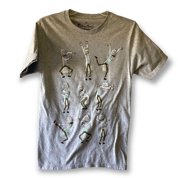 Rick and Morty T-shirt Gray with Rick Sanchez, Size Small - Picture 1 of 9